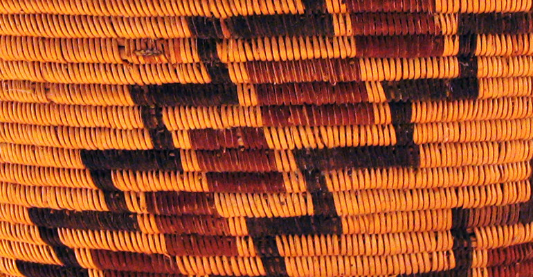 orange red and brown basket pattern