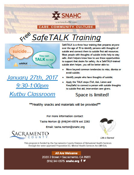 Safe talk flyer